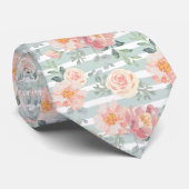 Cravate Motif rose de rayure d'Alicia (Roulé)