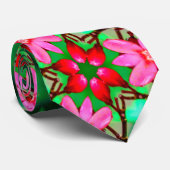 Cravate Motif Rose du désert (Roulé)