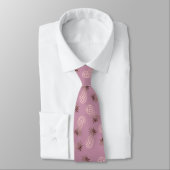 Cravate Motif rose élégant et mignon d'ananas d'or (Attaché)