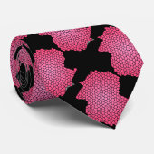 Cravate Motif rose et noir (Roulé)