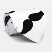 Cravate Motif rose et noir Girly drôle de moustache (Roulé)
