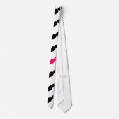 Cravate Motif rose et noir Girly drôle de moustache (Dos)