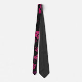 Cravate Motif rose et noir rustique de roses de tige (Dos)
