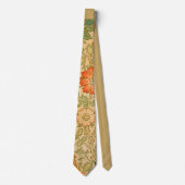 Cravate Motif rose et Rose (par William Morris) (Devant)