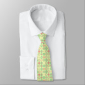 CRAVATE MOTIF ROSE ET VERT DE CERCLE (Attaché)