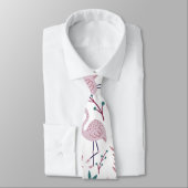 Cravate Motif rose flamingo sans couture sur arrière - pla (Attaché)