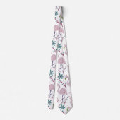 Cravate Motif rose flamingo sans couture sur arrière - pla (Dos)