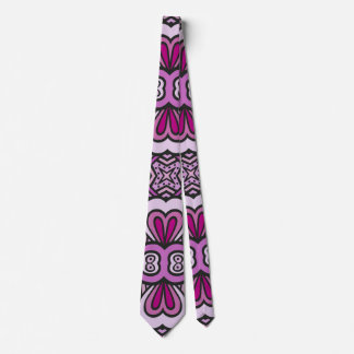Cravate Motif rose géométrique sans couture