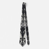 Cravate Motif Rose Gothique Foncé (2) (Devant)