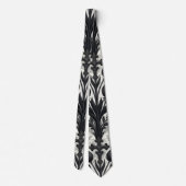 Cravate Motif Rose Gothique Foncé (2) (Dos)