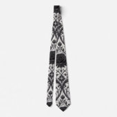 Cravate Motif Rose Gothique Foncé (3) (Dos)