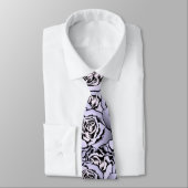 Cravate Motif Rose Lavender (Attaché)
