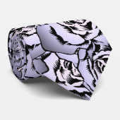 Cravate Motif Rose Lavender (Roulé)