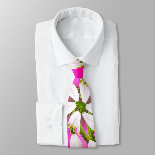 Cravate Motif rose Lily (Attaché)