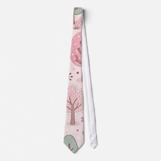 Cravate Motif rose mou