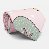 Cravate Motif rose mou (Roulé)