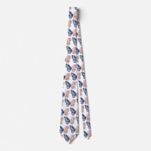 Motif Rose papillon bleu rose or