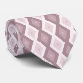 Cravate motif rose quartz rose diamant (Roulé)