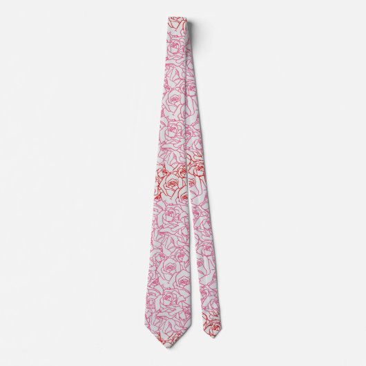 Cravate motif rose.r.dpnk.02b LGrey BG (Devant)