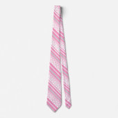 Cravate Motif rose rayé avec étoiles (Devant)