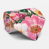 Cravate Motif Rose sauvage (Roulé)