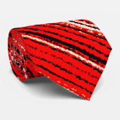 Cravate Motif rouge, blanc et noir (Roulé)