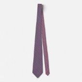 Cravate Motif rouge bleu rayé (Devant)