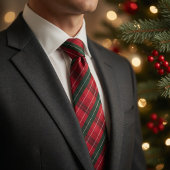 Cravate Motif Rouge de Fêtes