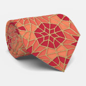 Cravate motif rouge et orange (Roulé)