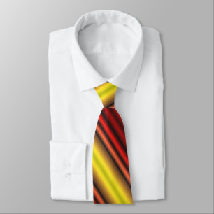 Cravate Motif rouge jaune brillant rayures