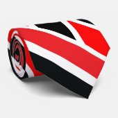 Cravate Motif Rouge Noir & Blanc (Roulé)