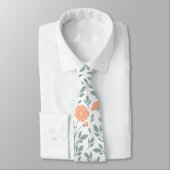 Cravate Motif rustique avec fleurs roses (Attaché)
