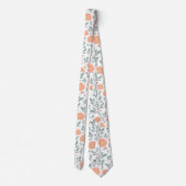 Cravate Motif rustique avec fleurs roses (Dos)