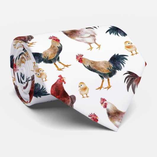 Cravate Motif rustique Rooster (Roulé)