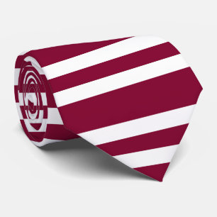 Cravate Motif sans couture à rayures blanches et burgundy