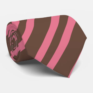 Cravate Motif sans couture à rayures rose marron