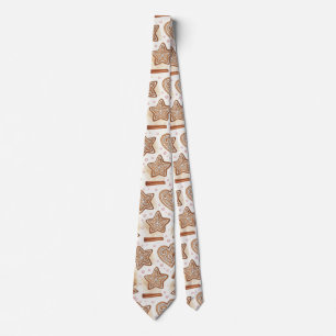 Cravate Motif sans couture de cookie pain d'épice cosy