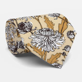 Cravate Motif sans couture de fleurs de chrysanthème (Roulé)