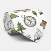 Cravate Motif sans couture de randonnée aventureuse (Roulé)