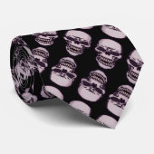 Cravate Motif satiné Armani à crâne blanc (Roulé)