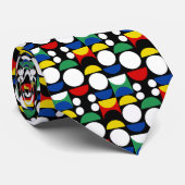 Cravate Motif scandinave noir du Bauhaus du milieu du sièc (Roulé)