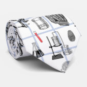 Cravate Motif scientifique en chimie scientifique (Roulé)