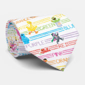 Cravate Motif Sesame Pals couleur arc-en-ciel (Roulé)