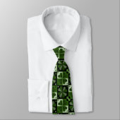 Cravate Motif shamrock Checkerboard (Attaché)