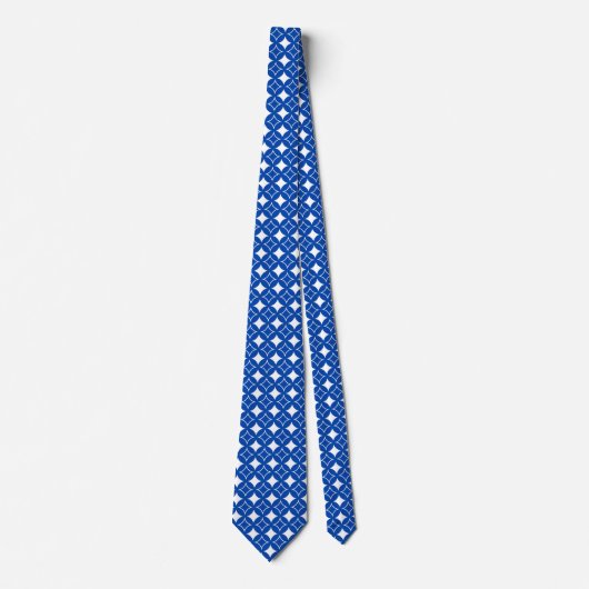 Cravate Motif shippo bleu et blanc (Devant)