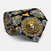 Cravate Motif sicilien de Sicile (Roulé)