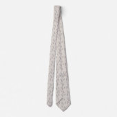 Cravate Motif simple Lavender Sprig en gris clair (Dos)