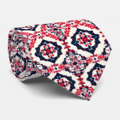 Cravate Motif slave blanc rouge (Roulé)