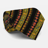 Cravate Motif slave jaune noir (Roulé)