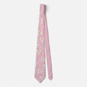Cravate Motif Solstice Hedwig Rose (Devant)